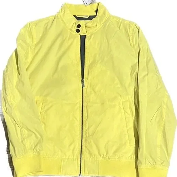 New CLUB ROOMMen's Regular-Fit Bomber Jacket,Yellow Large